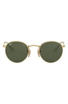 Ray-Ban 50mm Round Sunglasses in Crystal Green at Nordstrom