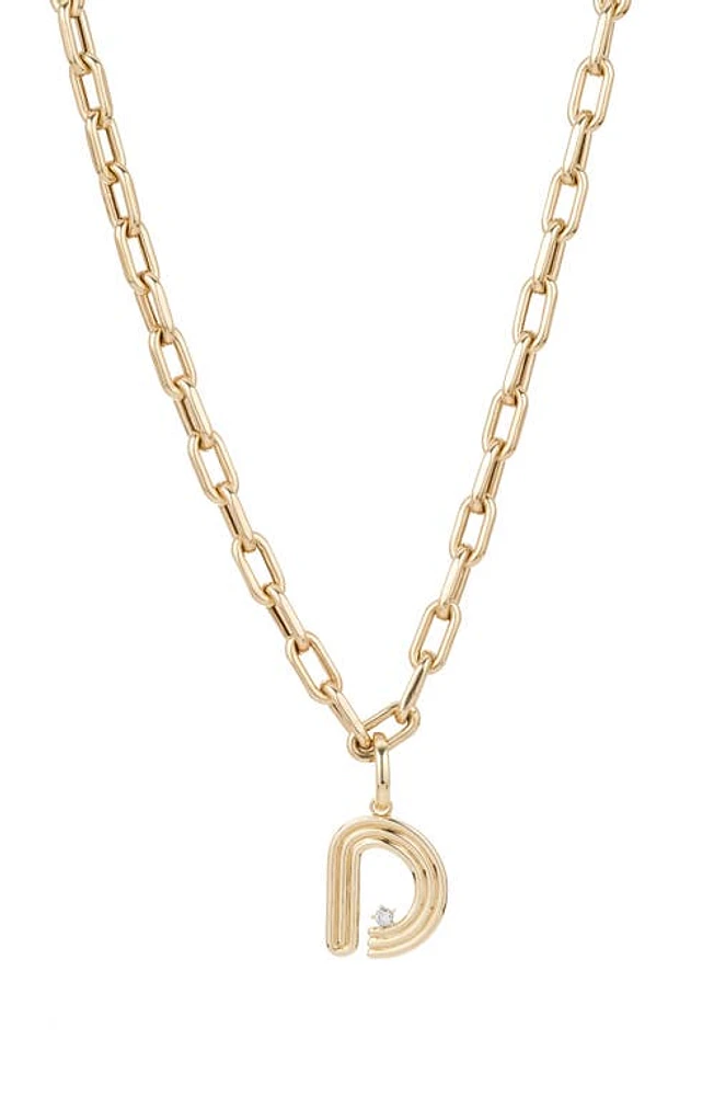 Adina Reyter Initial Diamond Pendant Necklace in Yellow Gold at Nordstrom