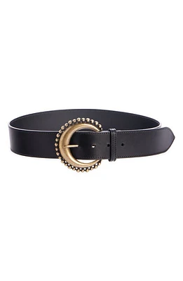 Isabel Marant Pearl Leather Belt Black/gold at Nordstrom,