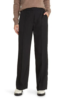 Rails Alta High Waist Straight Leg Pants Shiny Black at Nordstrom,