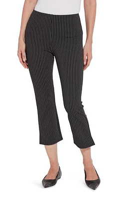 Lyssé Kick Flare Grid Print Crop Leggings Suit Me Pinstripe at Nordstrom,