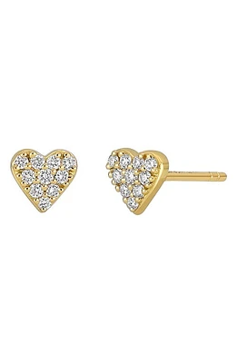 Bony Levy Mika Heart Diamond Stud Earrings in 18K Yellow Gold at Nordstrom