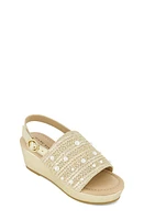 Marc Fisher Kids' Marren Slingback Wedge Sandal Champagne at Nordstrom, M