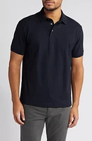 Emporio Armani Tonal Stripe Cotton Piqué Polo Navy at Nordstrom,