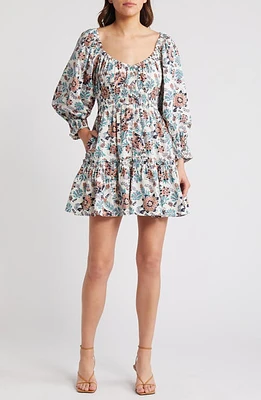 Cleobella Maxine Floral Print Long Sleeve Organic Cotton Minidress Miramonte at Nordstrom,