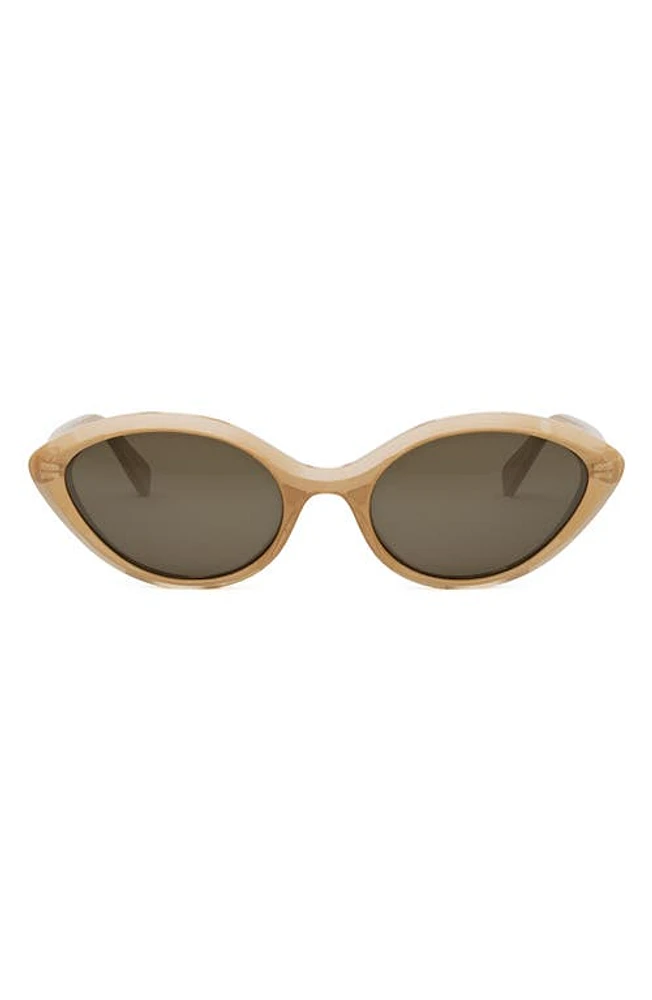 CELINE Cat Eye Sunglasses in Beige/Brown at Nordstrom