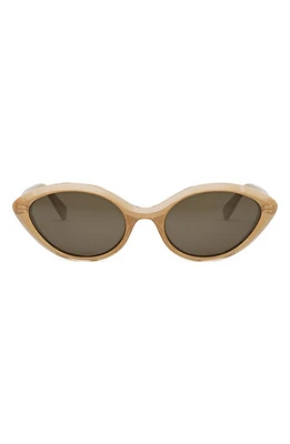 CELINE Cat Eye Sunglasses in Beige/Brown at Nordstrom