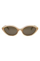 CELINE Cat Eye Sunglasses in Beige/Brown at Nordstrom