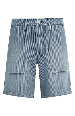 Hudson Jeans Stripe Denim Chino Shorts Railroad at Nordstrom,