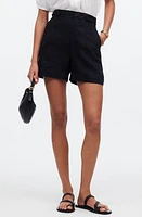 Madewell Clean Button Tab Linen Shorts at Nordstrom,