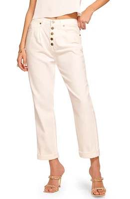 Ramy Brook Pearle Exposed Button Fly Jeans White at Nordstrom,