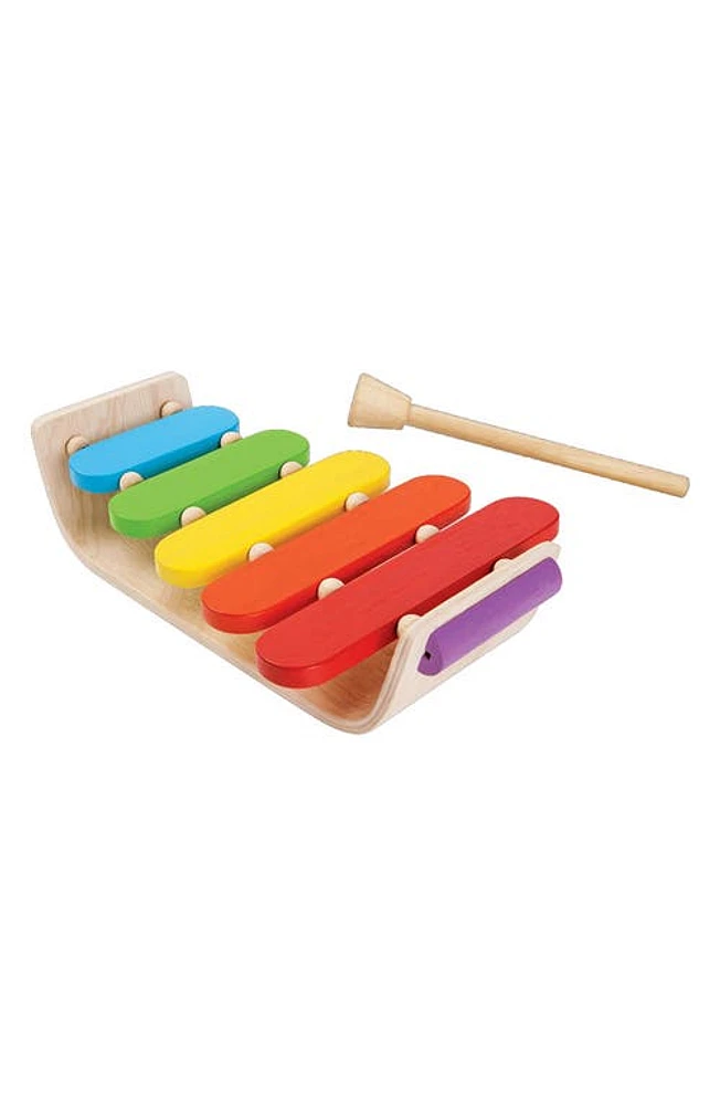 PlanToys Rainbow Oval Xylophone in Assorted at Nordstrom