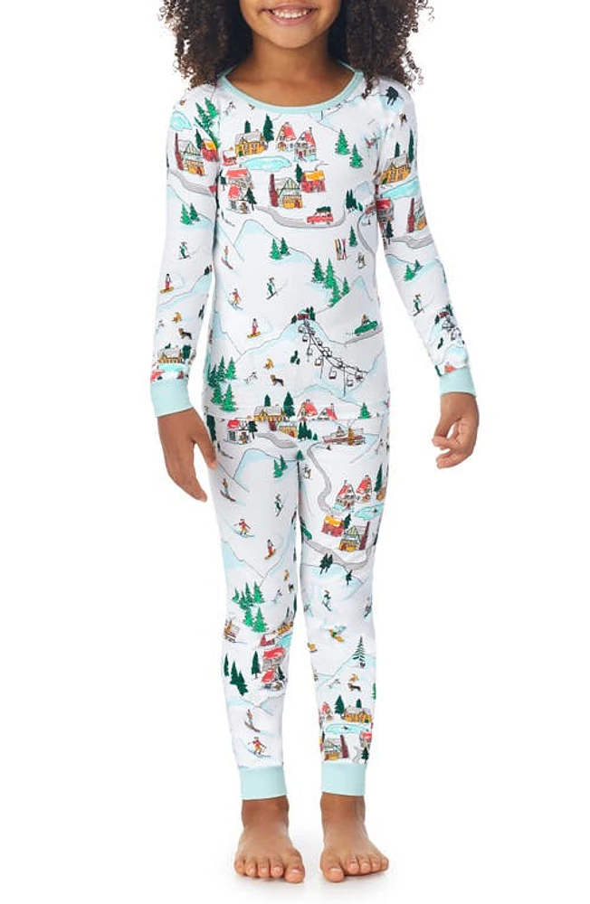 BedHead Pajamas BedHead Kids' Fitted Two-Piece Pajamas in Ski Village at Nordstrom, Size 2T