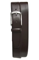 BOSS Udo Leather Belt in Dark Brown at Nordstrom, Size 32