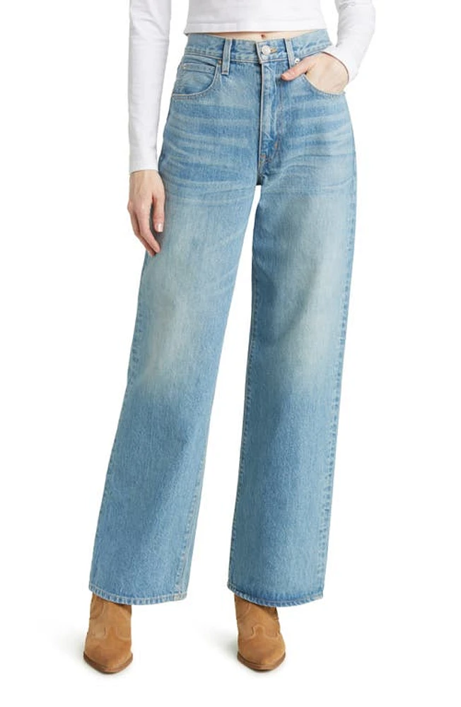 SLVRLAKE Grace Cotton Wide Leg Jeans Sweet Thing at Nordstrom,