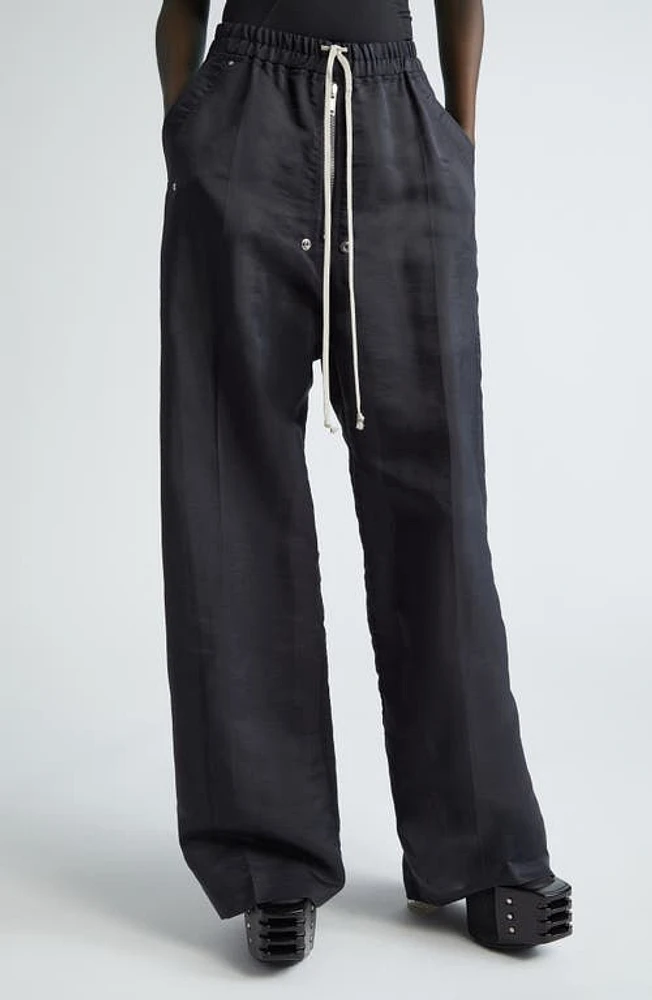 Rick Owens Drawstring Silk & Nylon Active Pants 09 Black at Nordstrom, Us