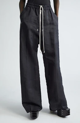 Rick Owens Drawstring Silk & Nylon Active Pants 09 Black at Nordstrom, Us