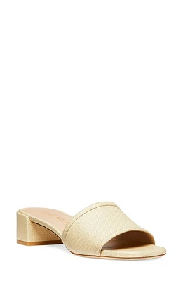 Stuart Weitzman Cayman 35 Block Slide Sandal in Natural. at Nordstrom, Size 12