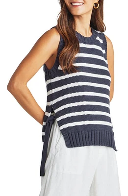 Splendid Zoey Stripe Side Tie Sleeveless Sweater at Nordstrom,