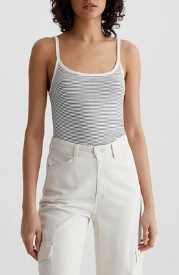 AG Claire Stripe Camisole White True Blue at Nordstrom,