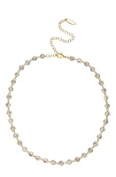 Ettika Cubic Zirconia Bezel Necklace in Gold at Nordstrom