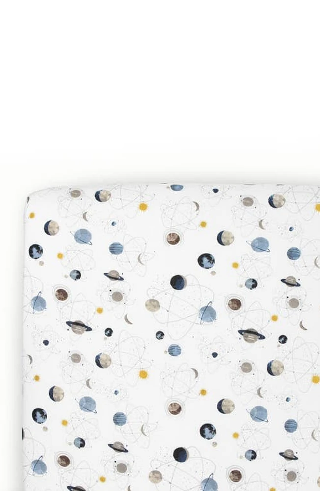 little unicorn Knit Crib Sheet in Small Planetary at Nordstrom