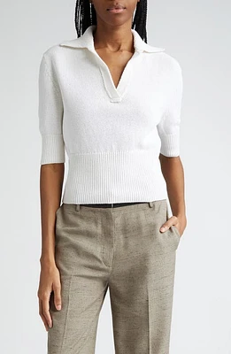 Proenza Schouler Reeve Polo Sweater White at Nordstrom,