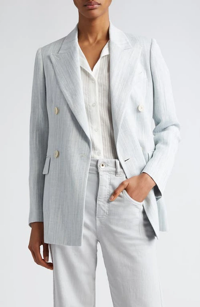 Eleventy Textured Linen Blend Blazer Baby Blue at Nordstrom, Us