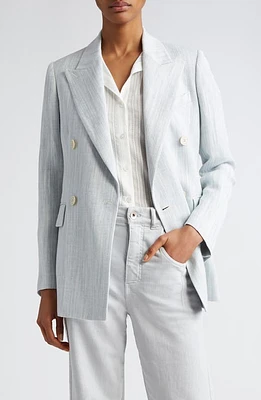 Eleventy Textured Linen Blend Blazer Baby Blue at Nordstrom, Us