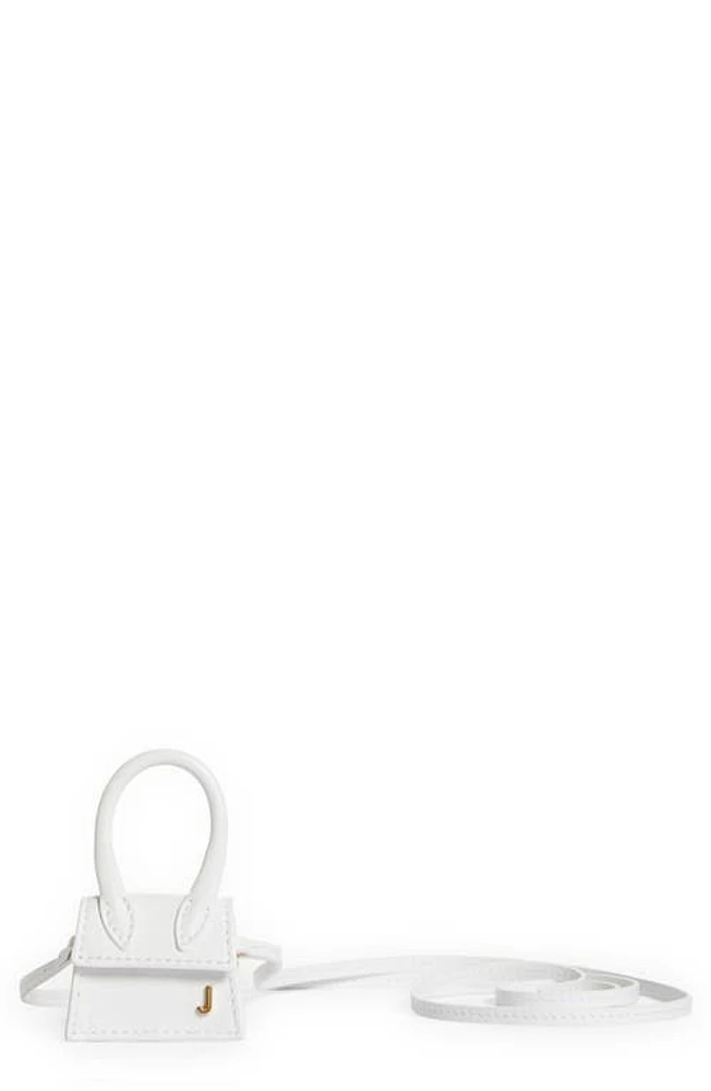 Jacquemus Le Petit Chiquito Leather Mini Top Handle Bag in White at Nordstrom