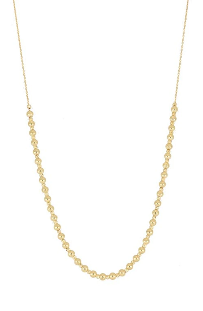 Bony Levy Mykonos 14K Gold Beaded Necklace in 14K Yellow Gold at Nordstrom, Size 18