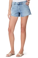 PAIGE Dylan Mid Rise Cutoff Denim Shorts Val Distressed at Nordstrom,