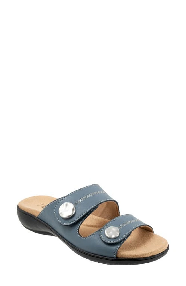 Trotters Ruthie Stitch Slide Sandal Dusty Blue at Nordstrom,