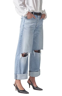 Citizens of Humanity Ayla Ripped High Waist Baggy Wide Leg Jeans Pagoda at Nordstrom,