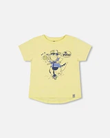 Deux Par Deux Baby Boy's Organic Cotton T-Shirt With Print Lime at Nordstrom