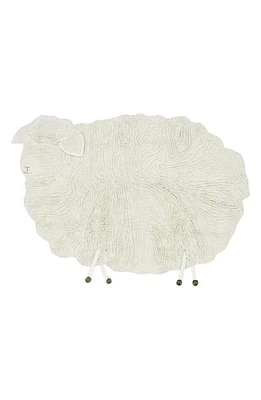 Lorena Canals Washable Sheep Wool Sheep Rug in Sheep White at Nordstrom