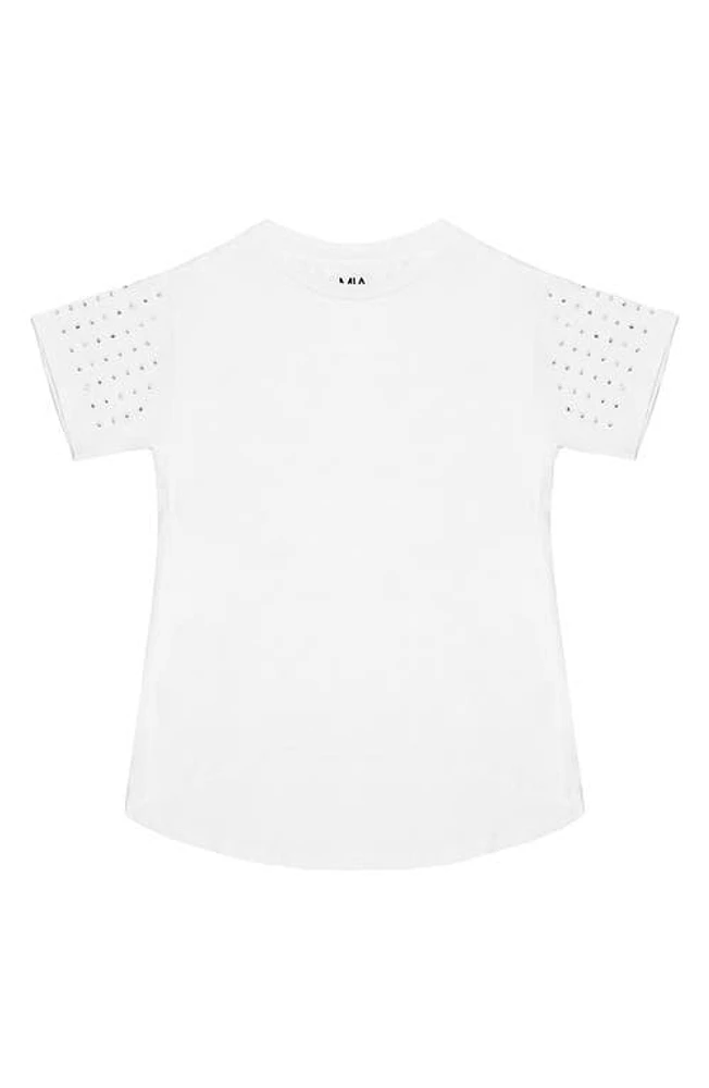 MIA New York Kids' Rhinestone Accent T-Shirt White at Nordstrom,