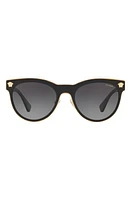 Versace Phantos 54mm Gradient Polarized Round Sunglasses in Black Gradient at Nordstrom