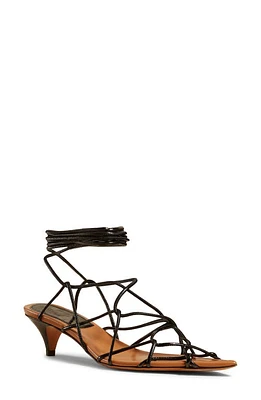 Khaite Arden Ankle Wrap Sandal Black at Nordstrom,