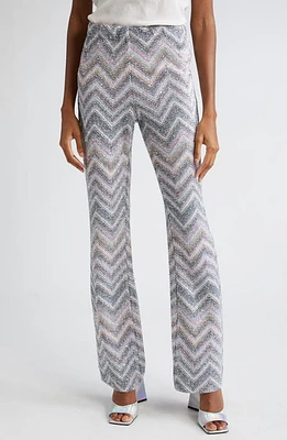 Missoni Sparkly Chevron Flare Pants Light Blue Grey White Base at Nordstrom, Us