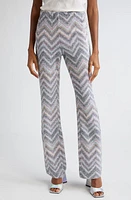 Missoni Sparkly Chevron Flare Pants Light Blue Grey White Base at Nordstrom, Us