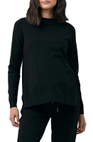 Ripe Maternity Morgan Side Split Mock Neck Sweater Black at Nordstrom,