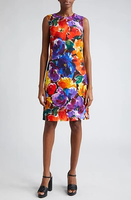 Dolce & Gabbana Abstract Floral Print Sleeveless Sheath Dress Hm4Yefiori Astr. f.marrone at Nordstrom, Us