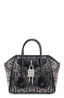 Givenchy Mini Antigona Lock Crystal Embellished Satin Satchel in Black at Nordstrom