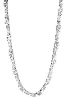 Nadri Shine On Cubic Zirconia Collar Necklace in Rhodium at Nordstrom