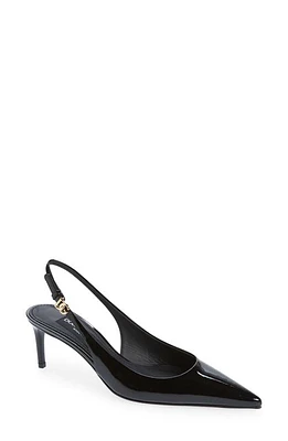 Dolce & Gabbana Lollo Patent Leather Slingback Pump Black at Nordstrom,