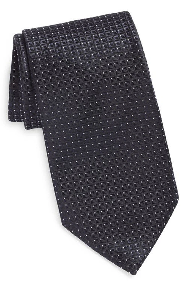 ZEGNA TIES Fili Flower Silk Tie in Navy at Nordstrom