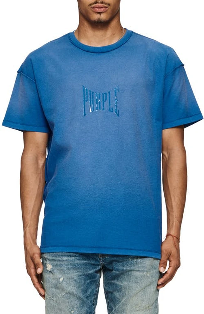 PURPLE BRAND Oversize Inside Out Graphic T-Shirt Blue at Nordstrom,