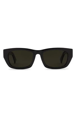 Electric Catania 52mm Polarized Rectangular Sunglasses in Gloss Black/Grey Polar at Nordstrom