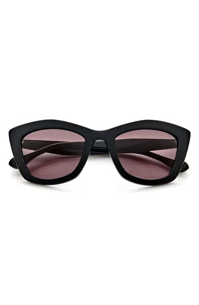 Gemma Styles Casanova 51mm Rectangle Sunglasses in Carbon at Nordstrom